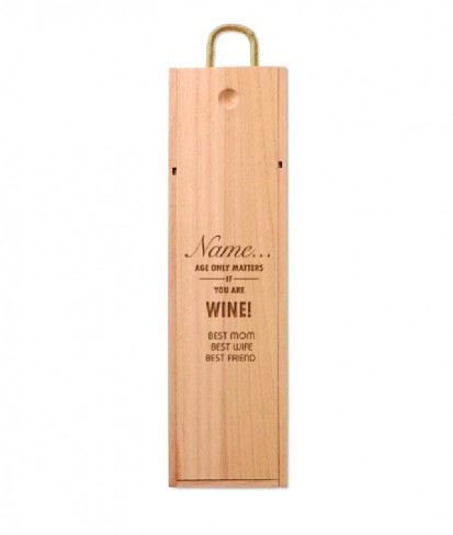 Personalised Birthday Engraved Wooden Wine Box 